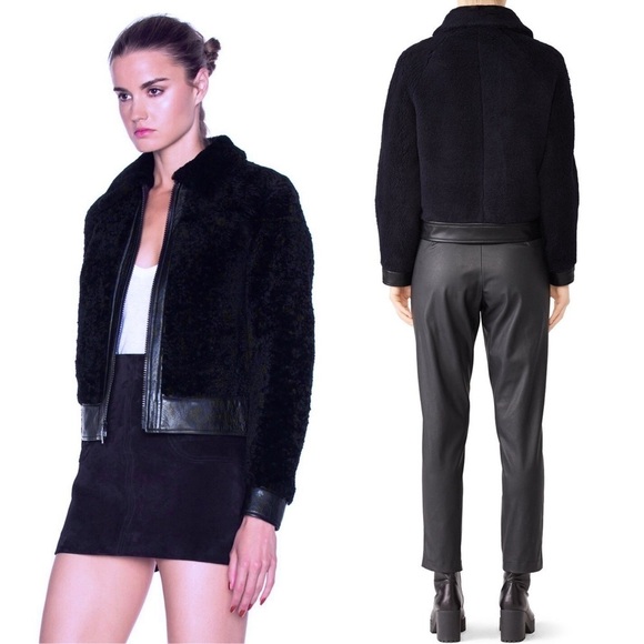 MARTIN GRANT PARIS 70s Navy Wool Blend Faux Shearling Boxy Sherpa Teddy Jacket 6 - Picture 2 of 12